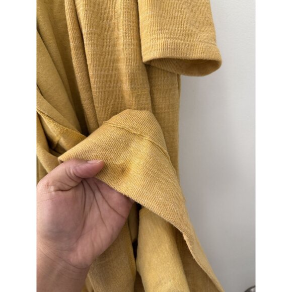 Free People Beach Women's Bicostal Open Front Duster Maxi Gold Cardigan Size SM - Picture 8 of 8